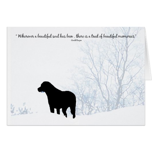Black Lab Sympathy Card - Hund Beileid - Heimtierv (Vorderseite (Horizontal))
