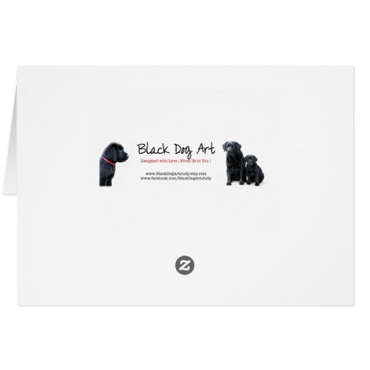 Black Lab Sympathy Card - Hund Beileid - Heimtierv (Rückseite Horizontal)