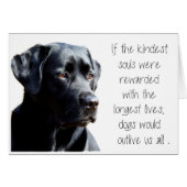 Black Lab Sympathy Card - Hund Beileid - Heimtierv (Vorderseite (Horizontal))