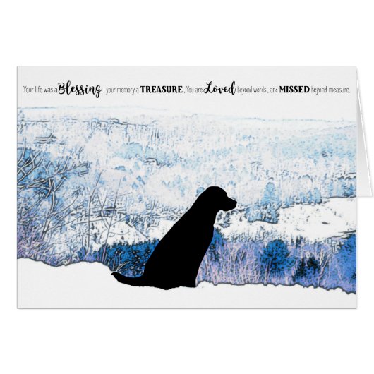 Black Lab Sympathy Card - Hund Beileid - Heimtierv (Vorderseite (Horizontal))