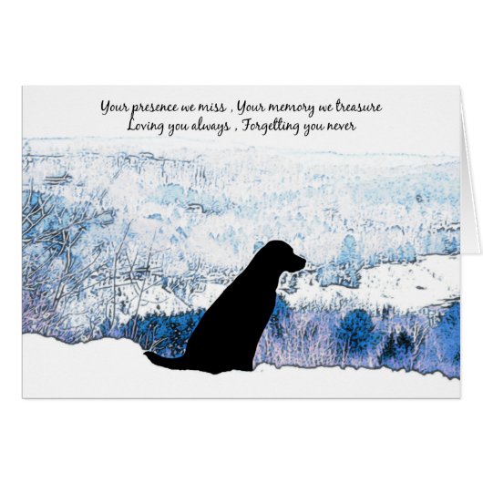 Black Lab Sympathy Card - Hund Beileid - Heimtierv (Vorderseite (Horizontal))