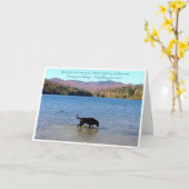 Black Lab Sympathy Card - Hund Beileid - Heimtierv Karte (Gelbe Blume)