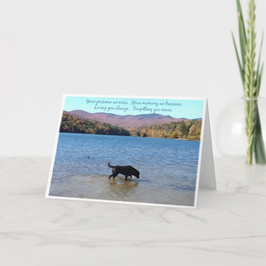 Black Lab Sympathy Card - Hund Beileid - Heimtierv Karte (Vorderseite)
