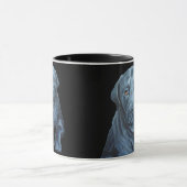 Black Lab Tasse Kaffee Cup Blue Hund Art Cup (Zentrum)