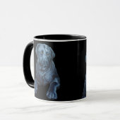 Black Lab Tasse Kaffee Cup Blue Hund Art Cup (Vorderseite Links)