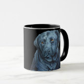 Black Lab Tasse Kaffee Cup Blue Hund Art Cup (VorderseiteRechts)