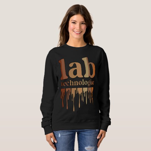 Black Lab Technologist African American Laboratory Sweatshirt (Vorne ganz)