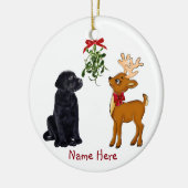 Black Lab und Rentier Weihnachtsschmuck (Links)