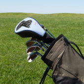 Black Lab Watercolor Dog Golf Head Cover Headcover (In SItu)