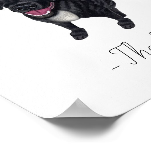 Black Lab Wedding Drink Sign Poster (Ecke)