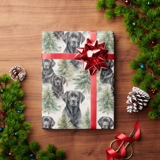 Black Lab Weihnachten Geschenkpapier (Feiertagsgeschenk)