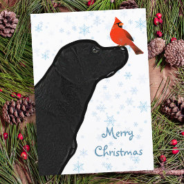Black Lab Weihnachten Kardinal - Niedlicher Labrad