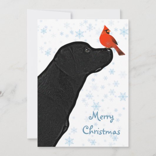 Black Lab Weihnachten Kardinal - Niedlicher Labrad (Vorderseite)