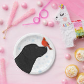 Black Lab Weihnachten Kardinal - Niedlicher Labrad Pappteller (Party)