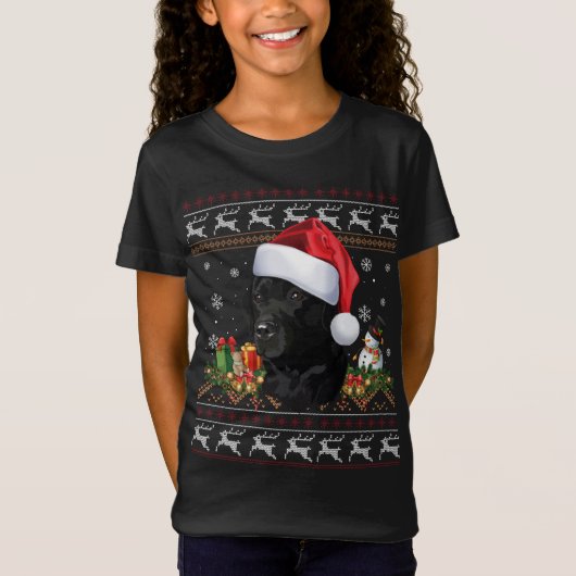 Black Lab Weihnachten Weihnachten Weihnachten Weih T-Shirt (Vorderseite)