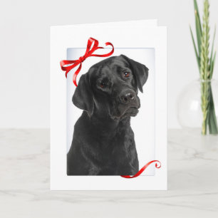 Black Lab Weihnachtliche warme und kuschelige Wüns Feiertagskarte
