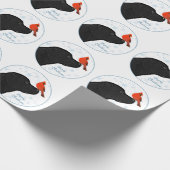 Black Lab Weihnachts-Kardinal Niedlich Dog Labrado Geschenkpapier (Ecke)