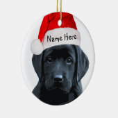 Black Lab Weihnachts-Ornament Keramikornament (Rechts)