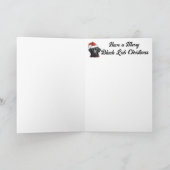 Black Lab Weihnachts-Strumpf Karte (Innenseite)