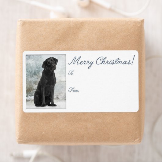 Black Lab Weihnachtsgeschenke Stickers (Insitu)