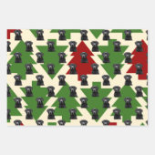 Black Lab Weihnachtshund Geschenkpapier Set (Vorderseite 2)