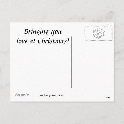 Black Lab Weihnachtskarte Feiertagspostkarte (Rückseite)