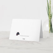 Black Lab Weihnachtskarte - Niedlicher Hundewelpen Feiertagskarte (Rückseite)
