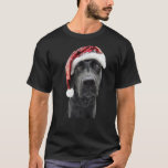 Black Lab Weihnachtsmannmütze Christmas Niedlicher T-Shirt<br><div class="desc">Black Lab Weihnachtsmannmütze Weihnachten Niedlicher Hund Labrador Retriever</div>