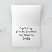 Black Lab Welppy Birthday Card Dankeskarte (Innenseite)