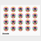 Black Lab Welppy Birthday Cupcake Stickers (Blatt)