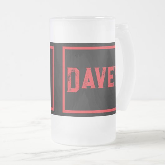 'Black Label' Pip Squeaks 'Davey' Mattglas Bierglas (VorderseiteRechts)