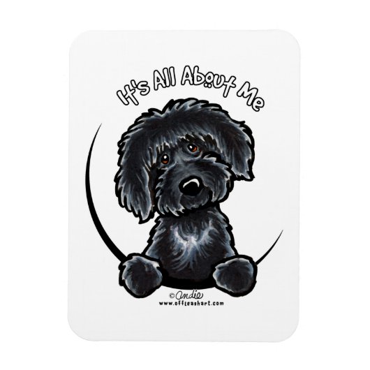 Black Labradodle IAAM Magnet (Vertikal)