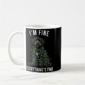 Black Labradoodle Christmas I'm Fine Everything Is Kaffeetasse (Links)