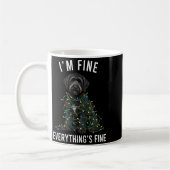 Black Labradoodle Christmas I'm Fine Everything Is Kaffeetasse (Links)