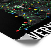 Black Labradoodle Christmas I'm Fine Everything Is Poster (Ecke)