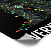 Black Labradoodle Christmas I'm Fine Everything Is Poster (Ecke)