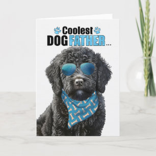 Black Labradoodle Coolster Vater je Vatertag Feiertagskarte