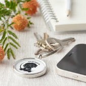 Black Labradoodle IAAM Schlüsselanhänger (Seite)