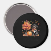 Black Labradoodle It's Fall Y’all Pumpkin Herbst Magnet (Vorderseite/Rückseite)