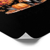 Black Labradoodle It's Fall Y’all Pumpkin Herbst Poster (Ecke)