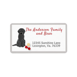 Black Labradoodle Toys Zuhause gibt    AddressLabe Adressaufkleber