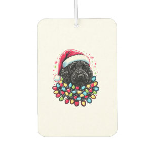 Black Labradoodle Weihnachtsbaum Xmas Lights Doodl Autolufterfrischer