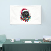 Black Labradoodle Weihnachtsbaum Xmas Lights Doodl Banner (Messeveranstaltung)