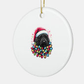 Black Labradoodle Weihnachtsbaum Xmas Lights Doodl Keramik Ornament (Links)