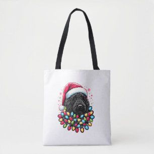Black Labradoodle Weihnachtsbaum Xmas Lights Doodl Tasche
