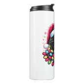 Black Labradoodle Weihnachtsbaum Xmas Lights Doodl Thermosbecher (Nach links gedreht)