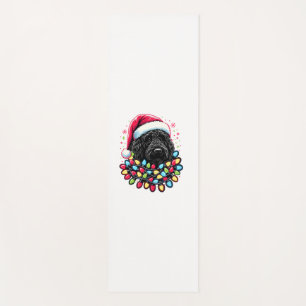 Black Labradoodle Weihnachtsbaum Xmas Lights Doodl Yogamatte