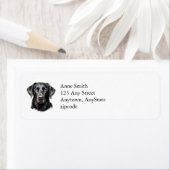 Black Labrador Address Labels (Insitu)