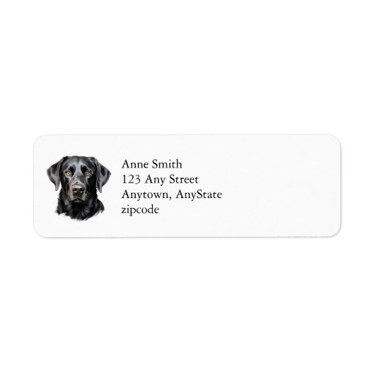Black Labrador Address Labels (Vorne)