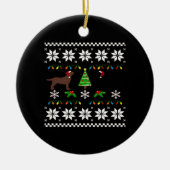 Black Labrador and Chocolate Labrador Happy Christ Keramik Ornament (Vorne)